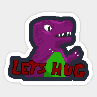 Happy Dino Pixel Sticker